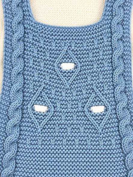 Conjunto de primera puesta bebé Glory 29107 azul azafata con peto ranita [3]