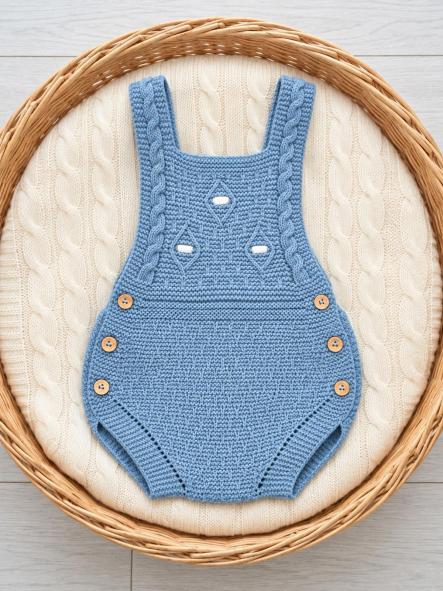 Conjunto de primera puesta bebé Glory 29107 azul azafata con peto ranita [6]