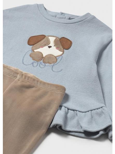 Conjunto bebe niña MAYORAL leggings terciopelo perrito 2738 [2]