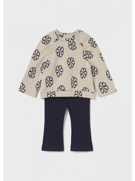 Conjunto bebe niña MAYORAL leggings algodón flores 2742