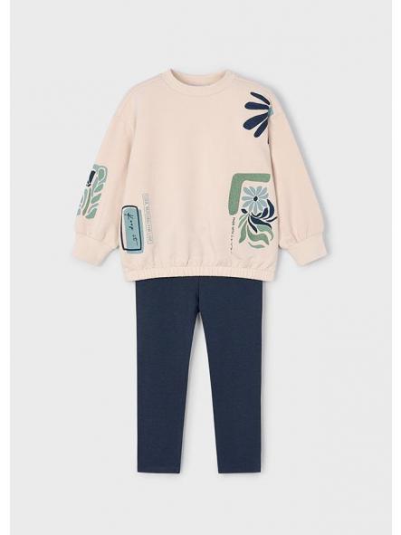 Conjunto de leggings de niña MAYORAL sudadera 4726