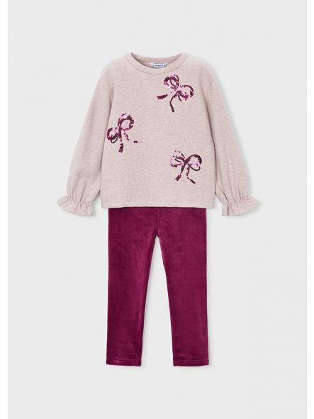 Conjunto de leggings niña MAYORAL terciopelo frambuesa 16-04739-059 [0]