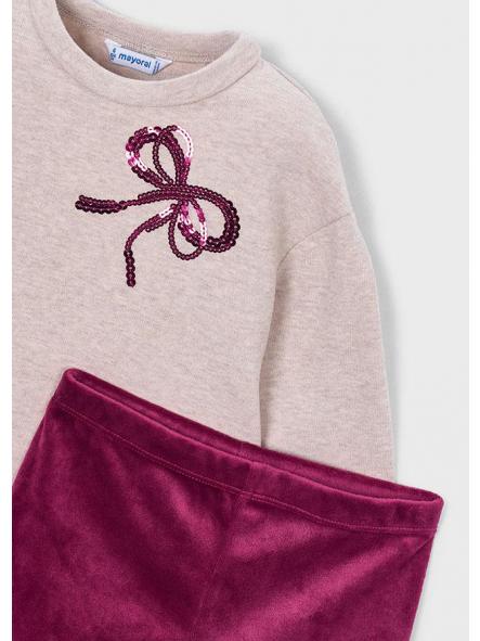 Conjunto de leggings niña MAYORAL terciopelo frambuesa 16-04739-059 [2]