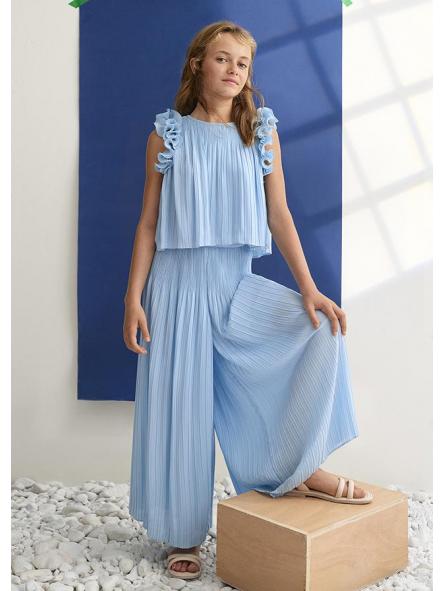 Conjunto de adolescente pantalón largo plisado ABEL Y LULA gasa 26-05285-034