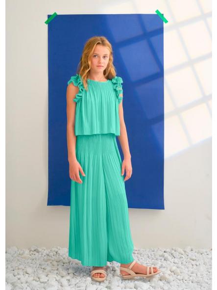 Conjunto de adolescente pantalón largo plisado ABEL Y LULA gasa 26-05285-036