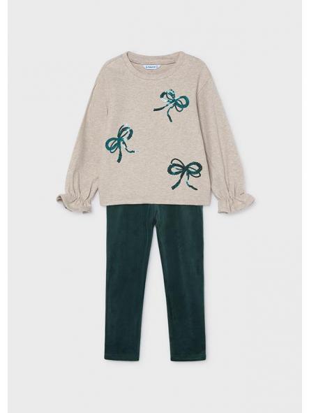 Conjunto de leggings niña MAYORAL terciopelo verde 16-04739-060 [0]