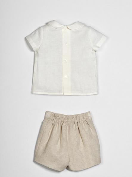Conjunto bautizo bebe niño AMAYA little linen [2]