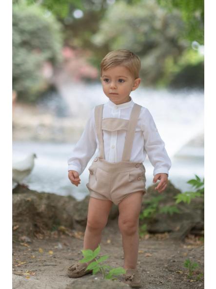 Conjunto de ceremonia bebe niño NEKENIA de peto 2521501-2521109 beige [2]