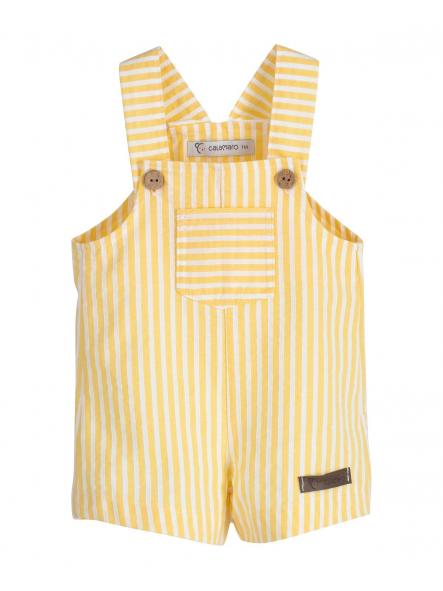 Conjunto de peto Frisa bebe niña CALAMARO rayas amarillo [3]