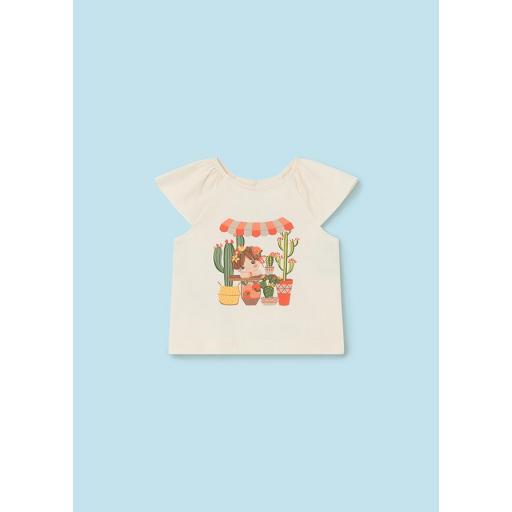 Conjunto playero bebe niña MAYORAL dos camisetas cactus 1229 [1]