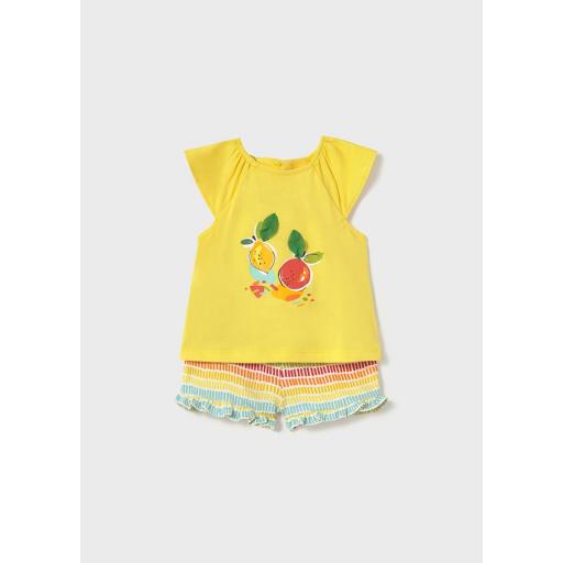 Conjunto playero tirantes bebe niña MAYORAL "frutas" 1233