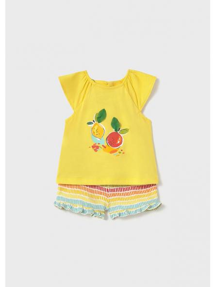 Conjunto playero tirantes bebe niña MAYORAL "frutas" 1233