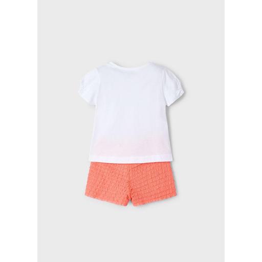 Conjunto playero niña MAYORAL "india" short mandarina 3211 [1]