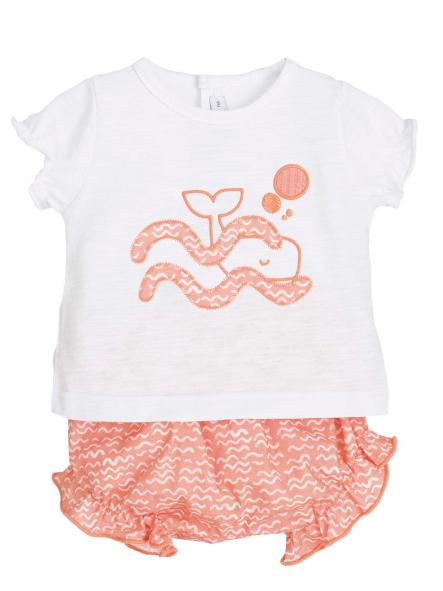 Conjunto corto de pololo bebe niña CALAMARO modelo 11291 Sikar