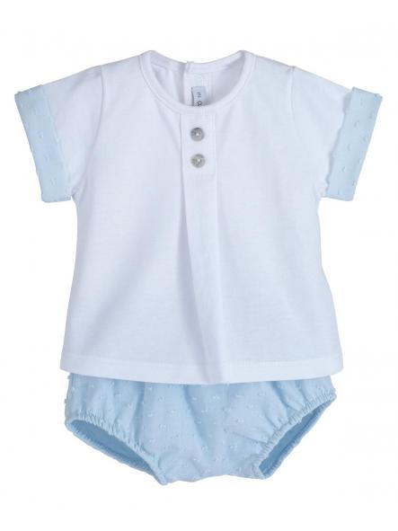 Conjunto pololo Bering bebe niño CALAMARO celeste [1]