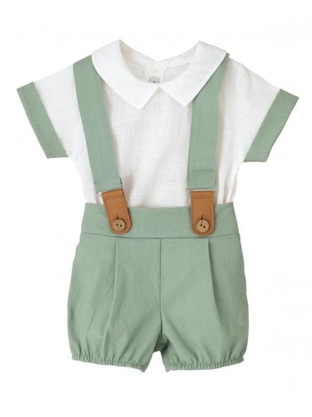 Conjunto pololo Caspio bebe niño CALAMARO pantalón tirantes [1]