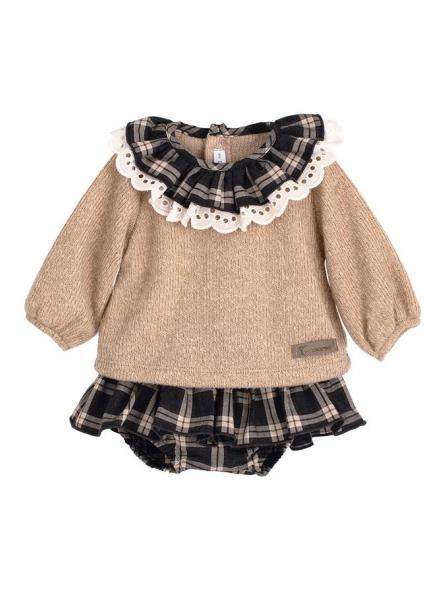 Conjunto pololo de bebe niña CALAMARO tramontana 11234