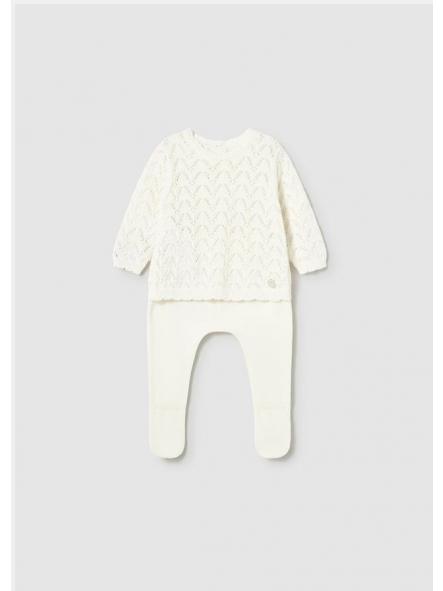 Conjunto de primera puesta unisex MAYORAL tricot crudo 26-01594-011 [0]