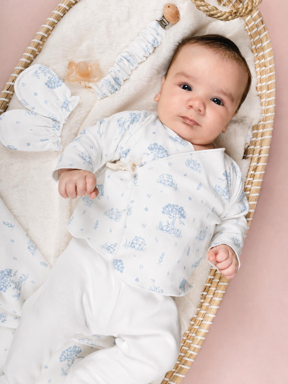 Set nacimiento bebe niño primera puesta CALAMARO celeste 72530