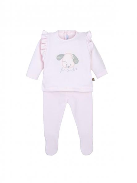 Conjunto de primera puesta niña CALAMARO perrito rosa 11354 [0]