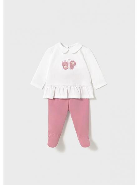 Conjunto primera puesta niña MAYORAL newborn fucsia 1586