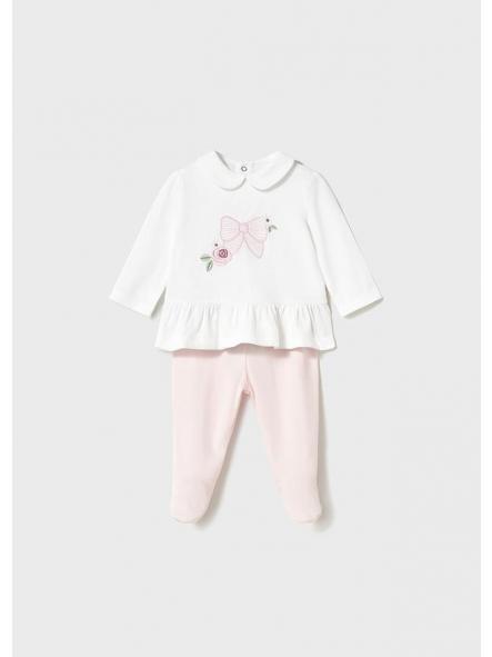 Conjunto primera puesta niña MAYORAL newborn rosa 1586
