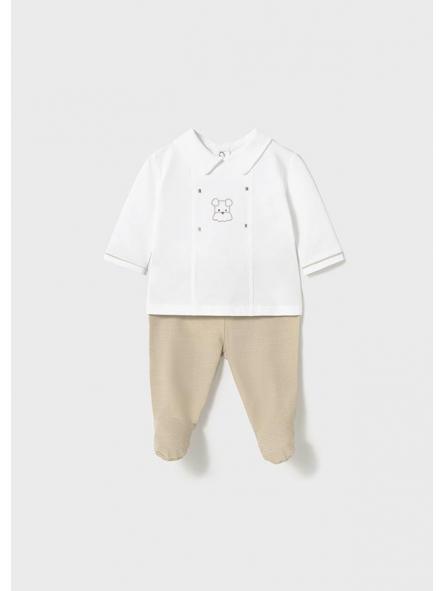 Conjunto primera puesta niño MAYORAL newborn beige 1558