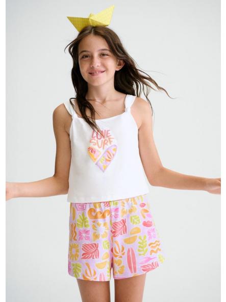 Conjunto short estampado niña MAYORAL tirantes 26-06210-064