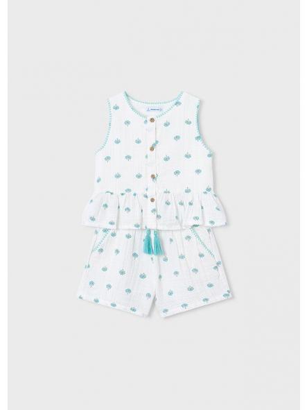 Conjunto short de niña MAYORAL estampado palmeras 26-03229-072
