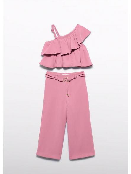 Conjunto de adolescente pantalón largo ABEL Y LULA crepe orquidia 26-05283-026 [1]