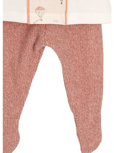 Conjunto de primera puesta niña CALAMARO de polaina de punto rosa 11180 [2]