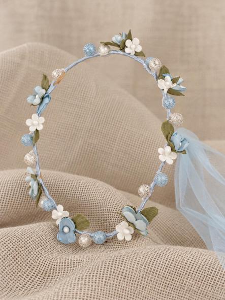 Corona flores para Comunión y Ceremonia ZOYSAN azul  20351 [1]