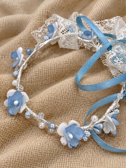 Corona flores para Comunión y Ceremonia ZOYSAN azul 20291 [4]