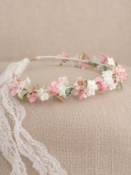 Corona flores para Comunión y Ceremonia ZOYSAN rosa 20365 [2]