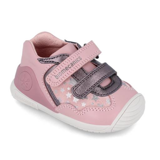 Deportiva  para bebe niña de BIOMECANICS piel rosa estrellas [3]