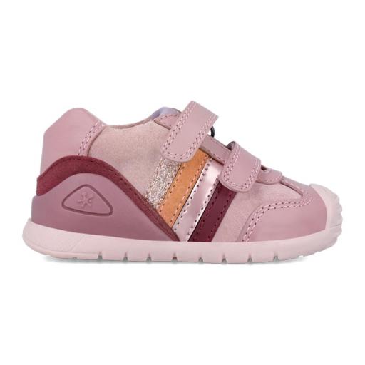 Deportiva para bebe niña de BIOMECANICS piel rosa bandas [2]