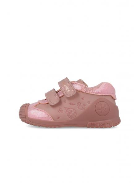 Deportiva para bebe niña de BIOMECANICS piel rosa dibujos [3]