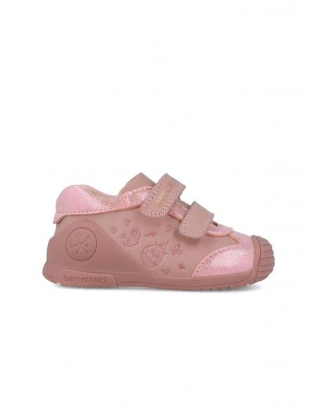 Deportiva para bebe niña de BIOMECANICS piel rosa dibujos [4]