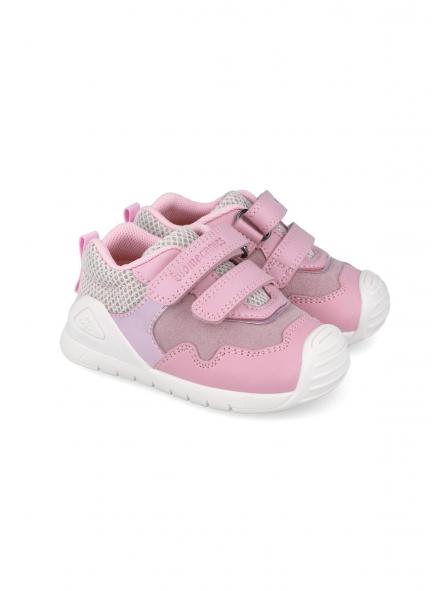 Deportiva para bebe niña de BIOMECANICS piel rosa combinada [0]
