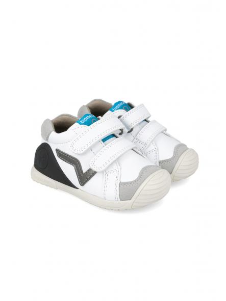 Deportiva para bebe unisex de BIOMECANICS piel blanca combinada [0]