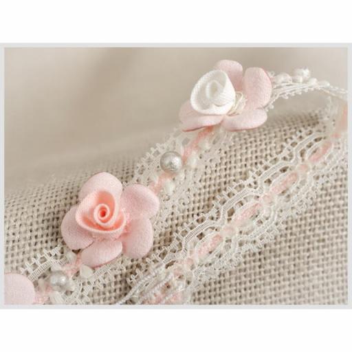 Diadema de flores rosas para bebe niña ZOYSAN modelo 13412 [3]
