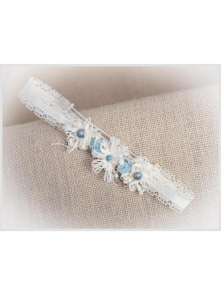 Diadema de flores verde agua para bebe niña ZOYSAN modelo 13427