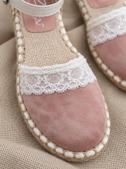 Esparteñas de comunión y ceremonia Zoysan VVN01 en velour rosa maquillaje [5]