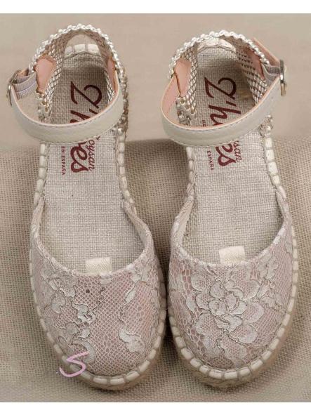 Zapato de Comunión rosa ZOYSAN esparteña labrada [0]