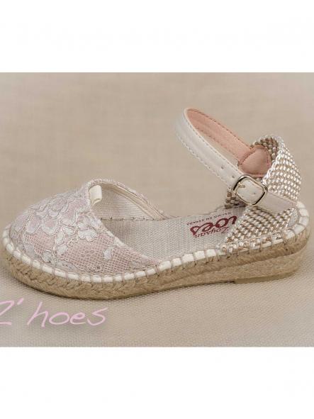 Zapato de Comunión rosa ZOYSAN esparteña labrada [1]