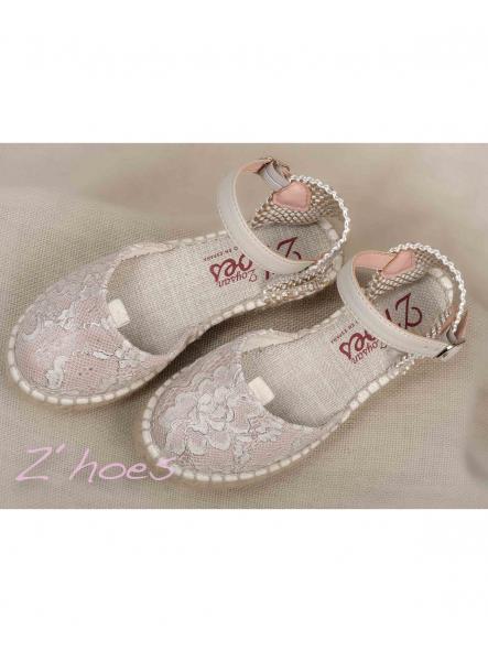 Zapato de Comunión rosa ZOYSAN esparteña labrada [2]