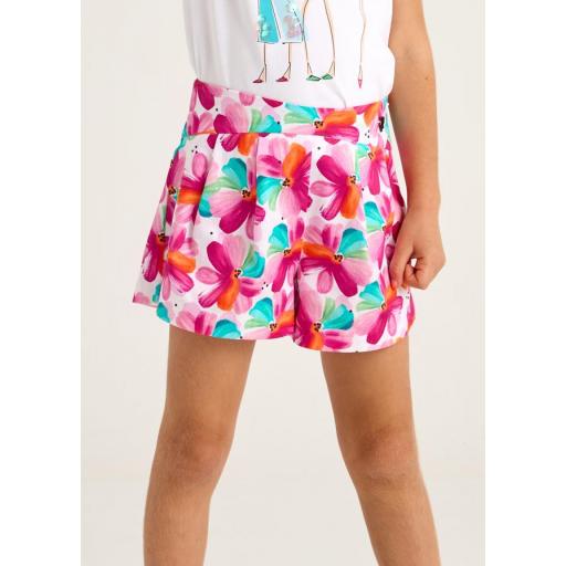 Falda pantalón niña MAYORAL estampada 3905