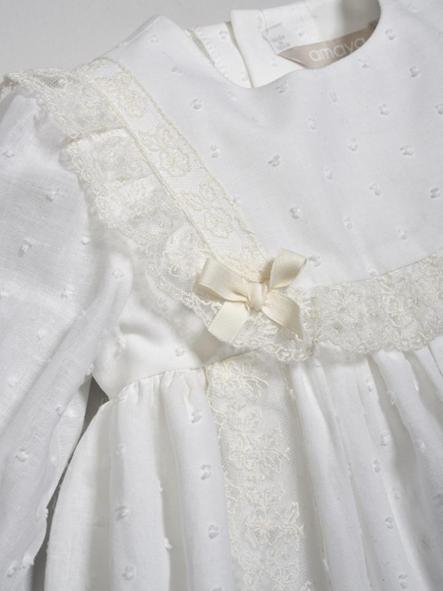 Faldón de bautizo bebe AMAYA plumeti Romantic Roses [2]