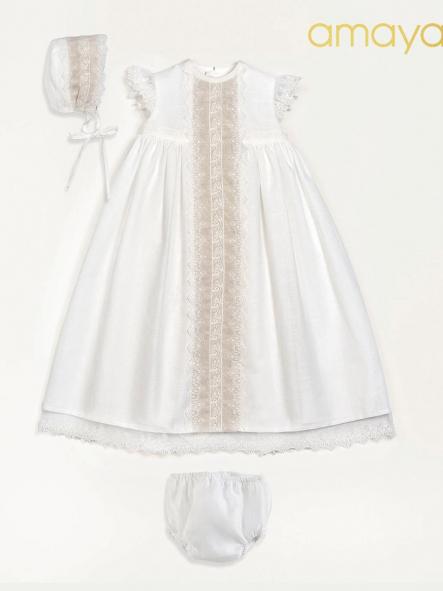 Faldón de bautizo bebe AMAYA little linen [2]
