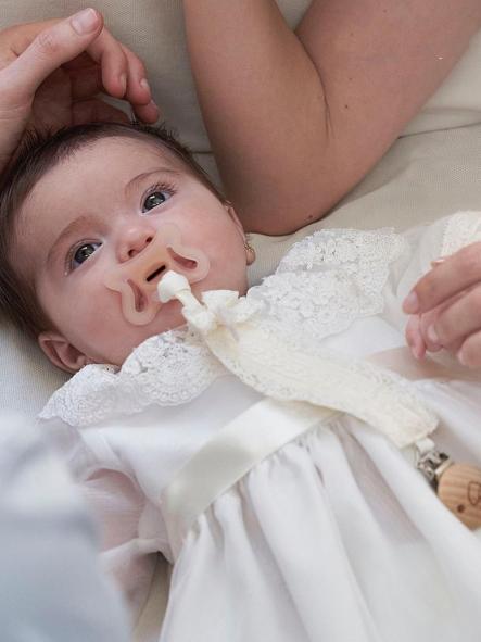 Faldón de bautizo bebe AMAYA cristal haute cotton